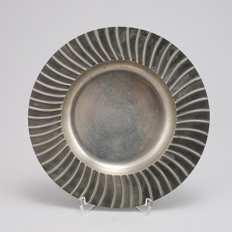 Estrid Ericson, a pewter dish for Firma Svenskt Tenn, Stockholm 1951.