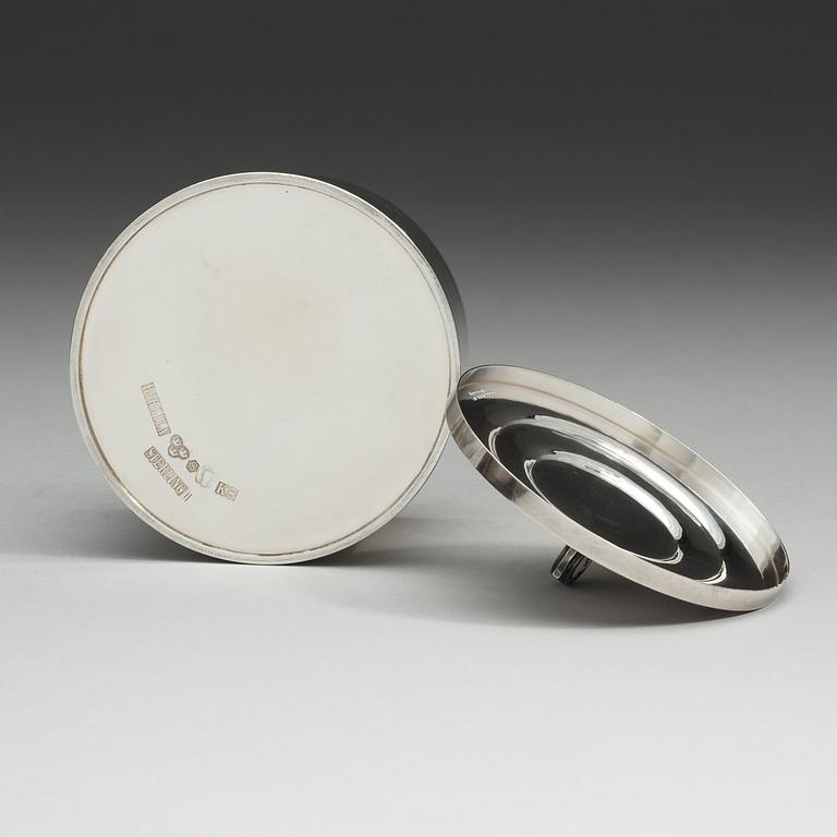 An Atelier Borgila sterling lidded jar, Stockholm 1936.