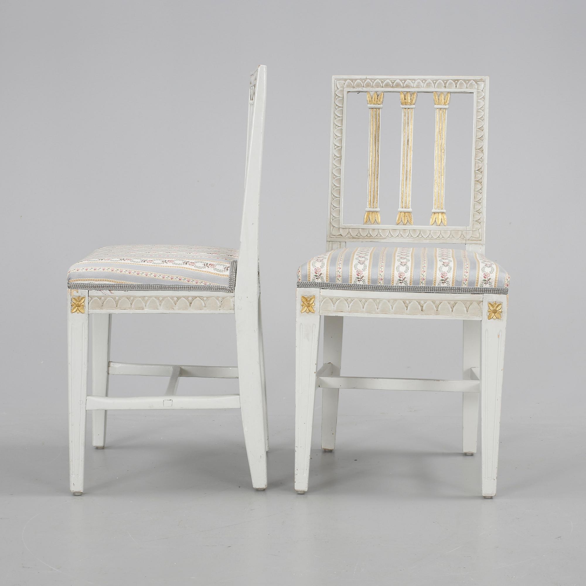 STOLAR, 4 st, gustaviansk stil, 1800-talets andra hälft.