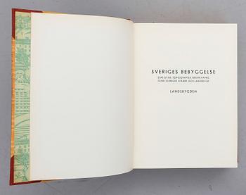 BÖCKER, "Sveriges Bebyggelse", Erik Lindström, Julius Ejdestam, Bokförlaget Hermes AB, 9 vol.