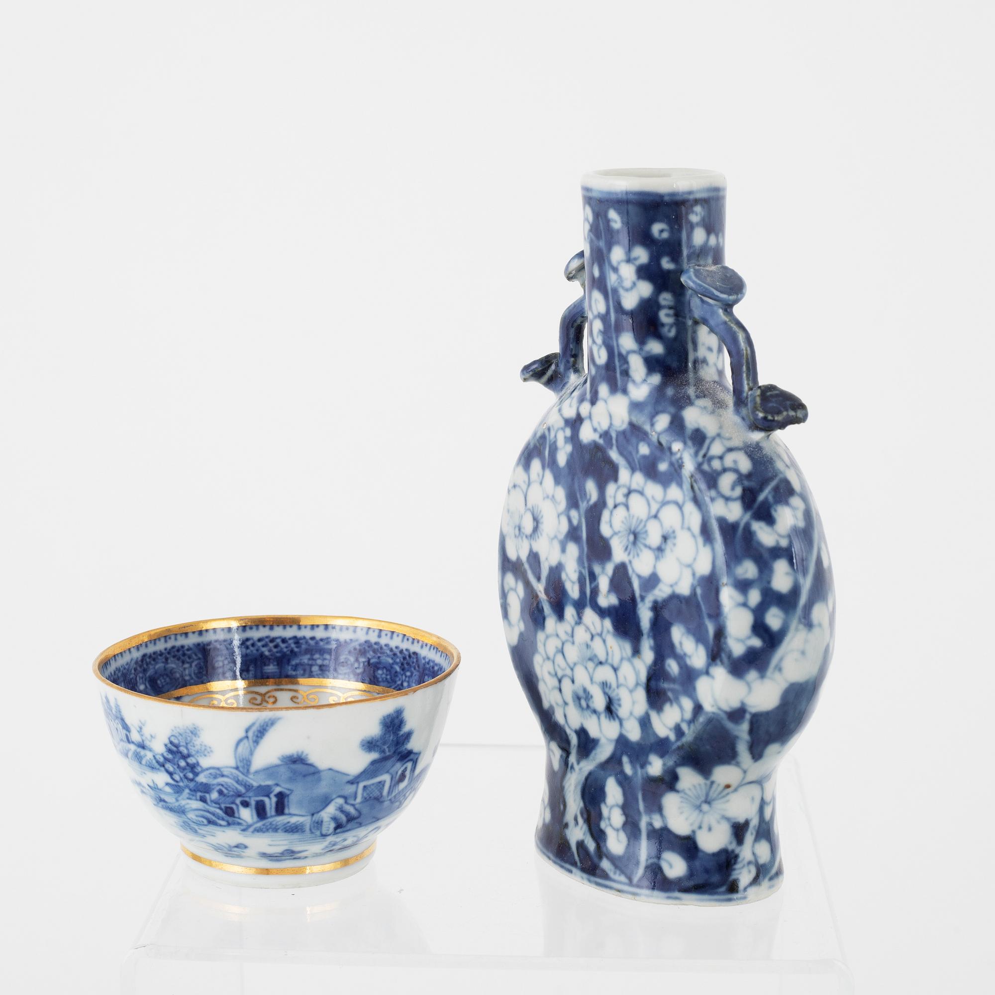 Parti porslin, 9 delar, Kina, 1700-1800-tal.