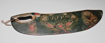 SKÄKTTRÄN, 3 st, allmoge, 1800-tal.