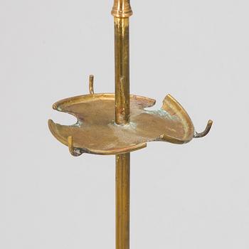 A brass fire set, 20th century.