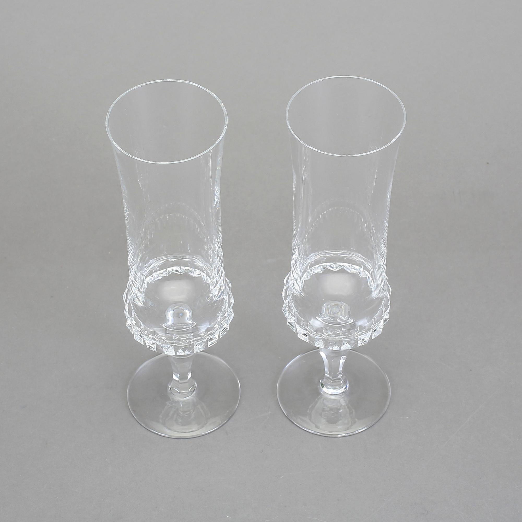 CHAMPAGNESTRUTAR, 12 st, 'Silvia', Ingeborg Lundin, Orrefors.