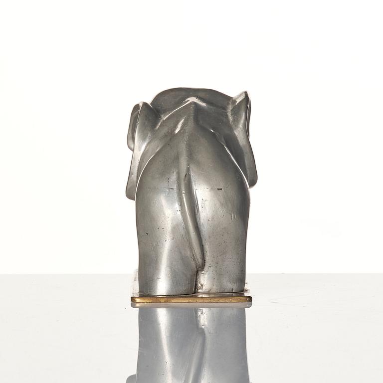 Björn Trägårdh, a pewter sculpture of an elephant model "1734", Firma Svenskt Tenn, Stockholm 1930s-40s.