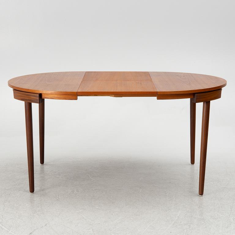Hans Olsen, a dining table and four chairs, Frem Røjle, Denmark, 1950's.