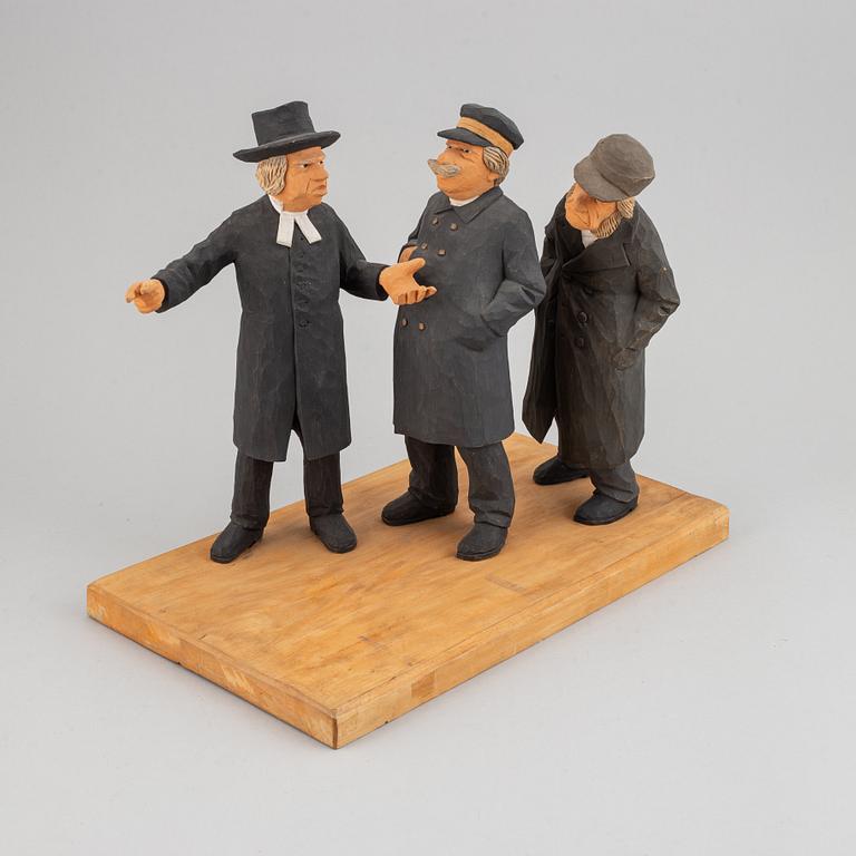 HERMAN ROSELL, sculpture, wood, signed and dated 1954.