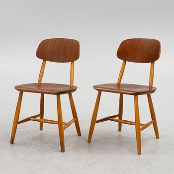 Martinsson and Axelsson, tolar, 6 pcs, "Paus/28T" Nässjö chair factory, 1950s/60s.