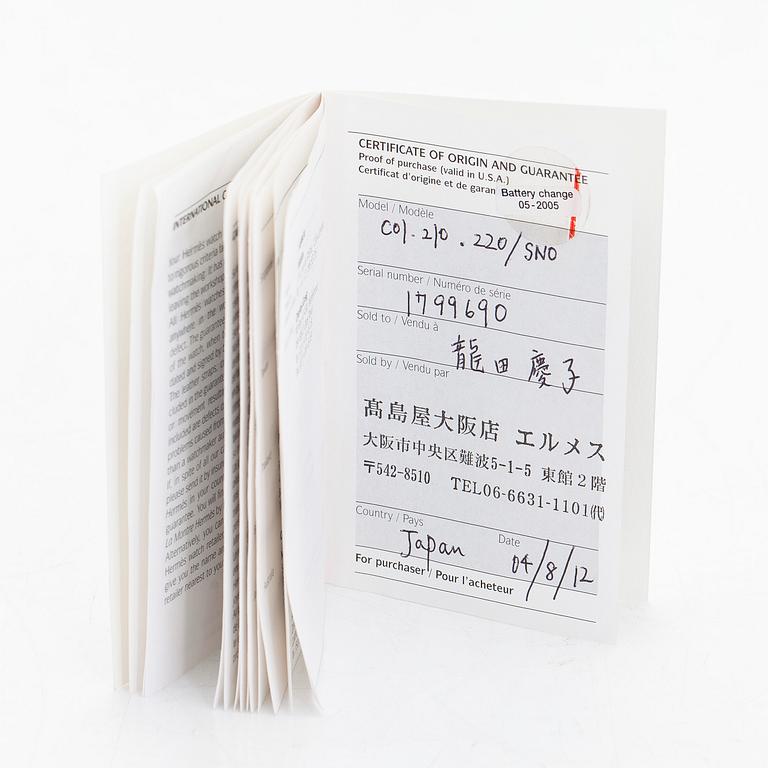 Hermès, Clipper Oval, wristwatch, 27 x 22 mm.