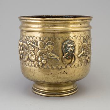 A 18th/19th century brass champagne cooler.