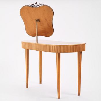 Einar Dahl, toilettbord med spegel, snickarmästare Hjalmar Wikström, för Stockholms Hantverksförening ca 1939.
