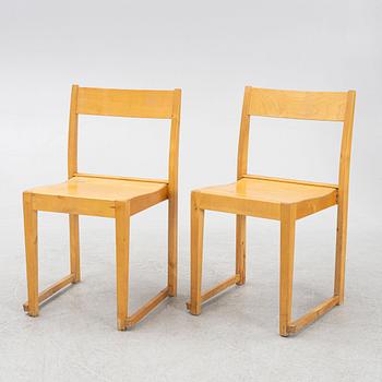 Sven Markelius, ten "Orkesterstolen" chairs, mid 20th century.
