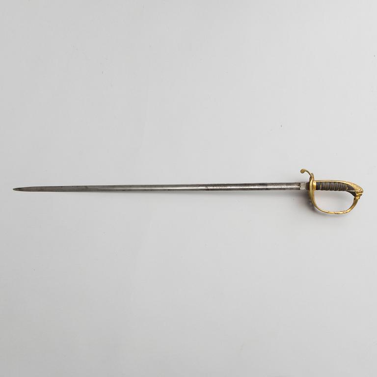 A second half of the 19th Swedish  century sabre with scabbard.