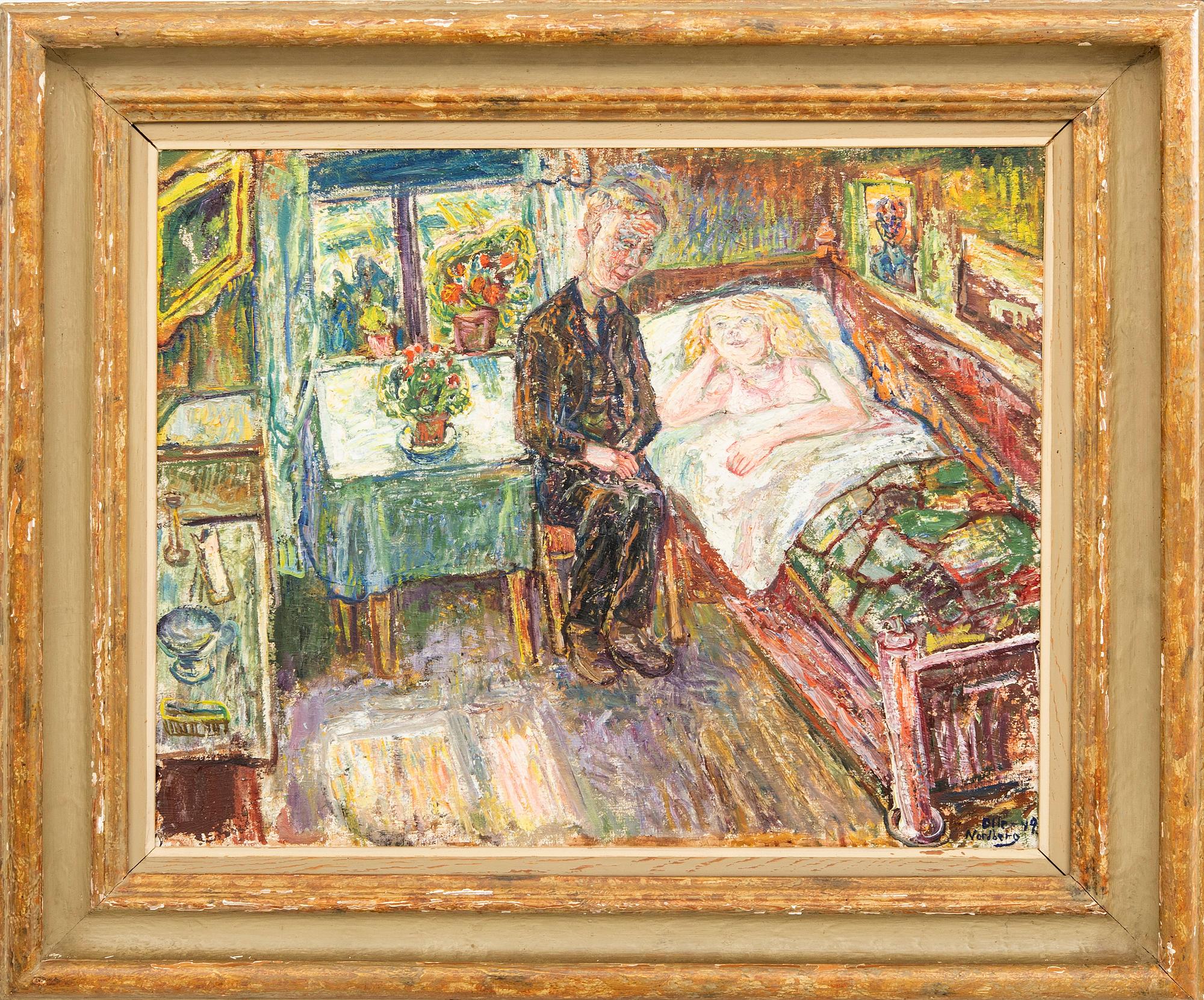 Olle Nordberg, olja på duk, signerd och daterad.