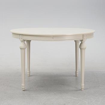 A Gustavian style dining table, end of the 20th Century.