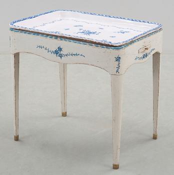 A North European 18th century faience tea table.