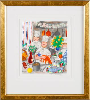 Lennart Jirlow · LENNART JIRLOW, färglitografi, signerad.