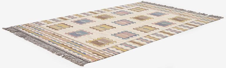 Märta Måås-Fjetterström, a carpet 'Ljusa plador', flat weave, c. 262 x 162 cm, signed AB MMF.