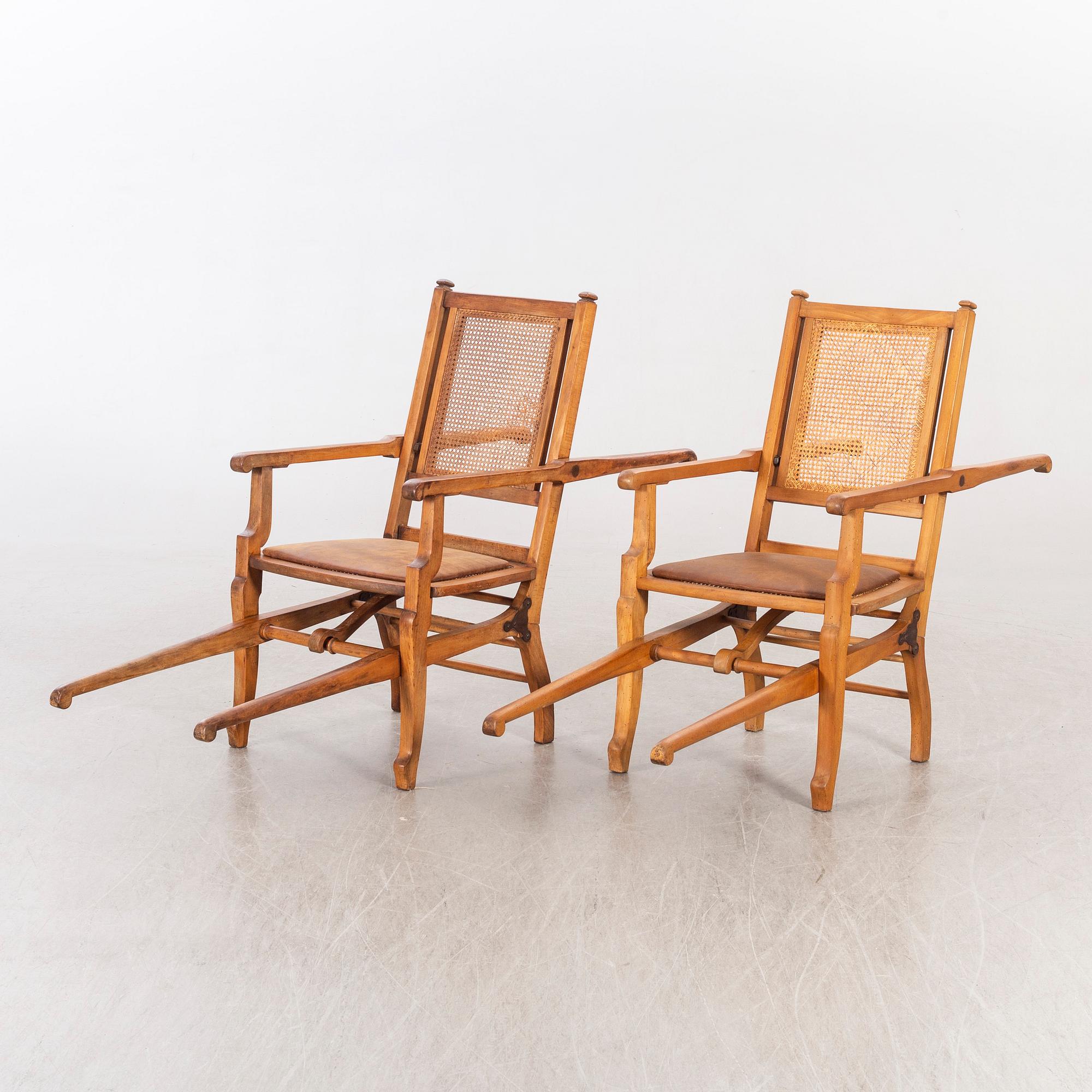 BÄRSTOLAR ett par sent 1800-tal signerade Dupont Paris.