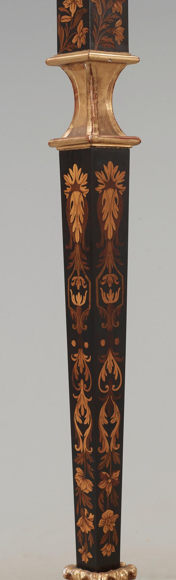 A pair of French Baroque circa 1700 candle stands.