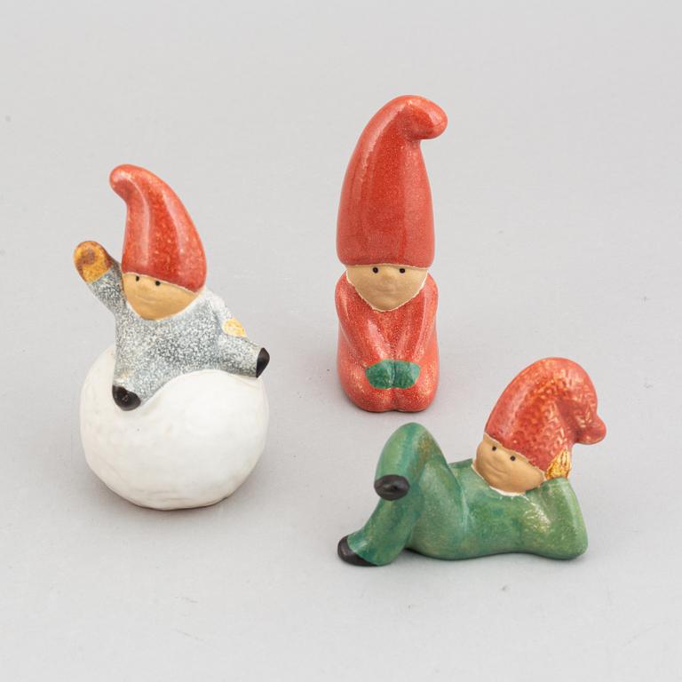 Lisa Larson, four stoneware figurines, K-studion, Gustavsberg.