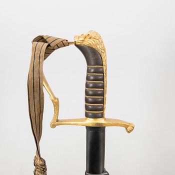 Sabel, svensk, m/1899 för infanteriofficer, med balja.