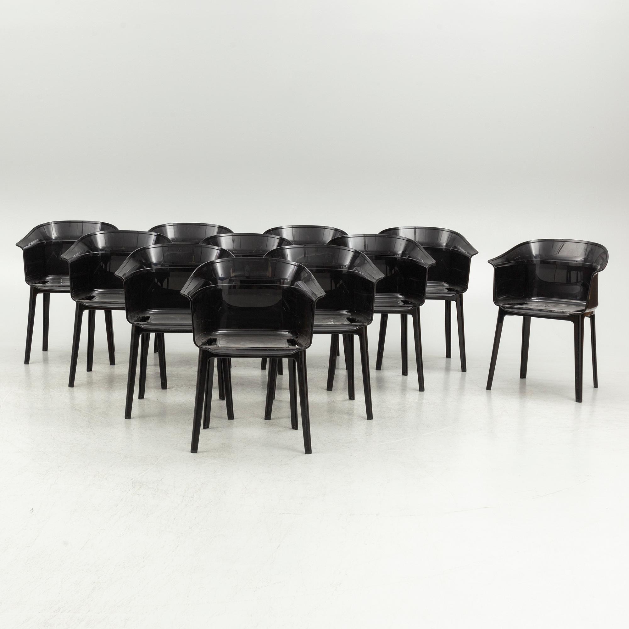 Ronan & Erwan Bouroullec, a set of eleven 'Papyrus' chairs, Kartell, Italy.