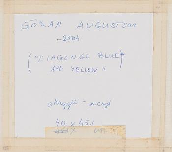 Göran Augustson, "Diagonal Blue and Yellow" (Diagonaalinen sininen ja keltainen).