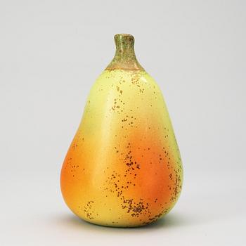 A Hans Hedberg faience pear, Biot, France.