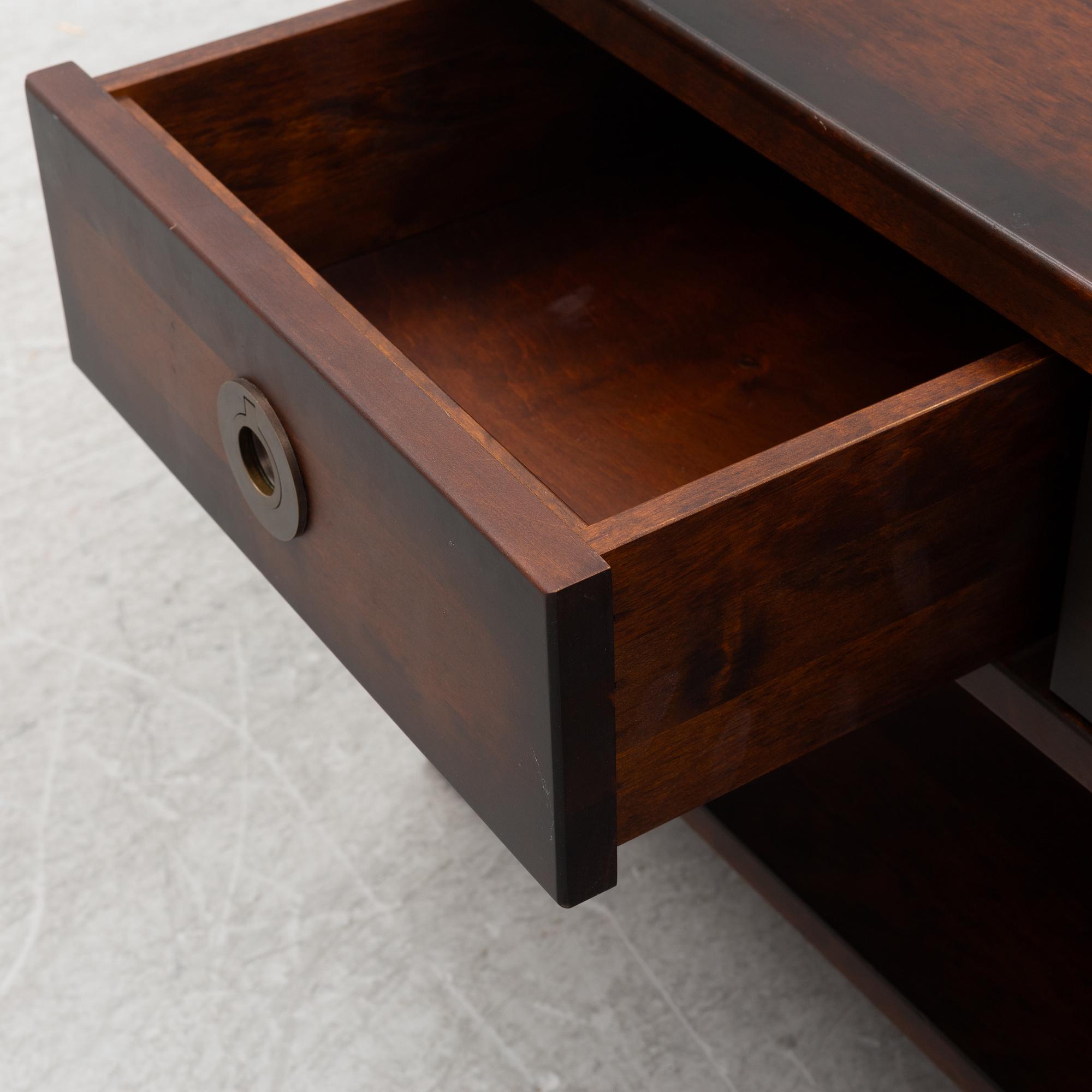Laura Ashley Dark Chestnut Balmoral 3 Drawer Coffee Table.