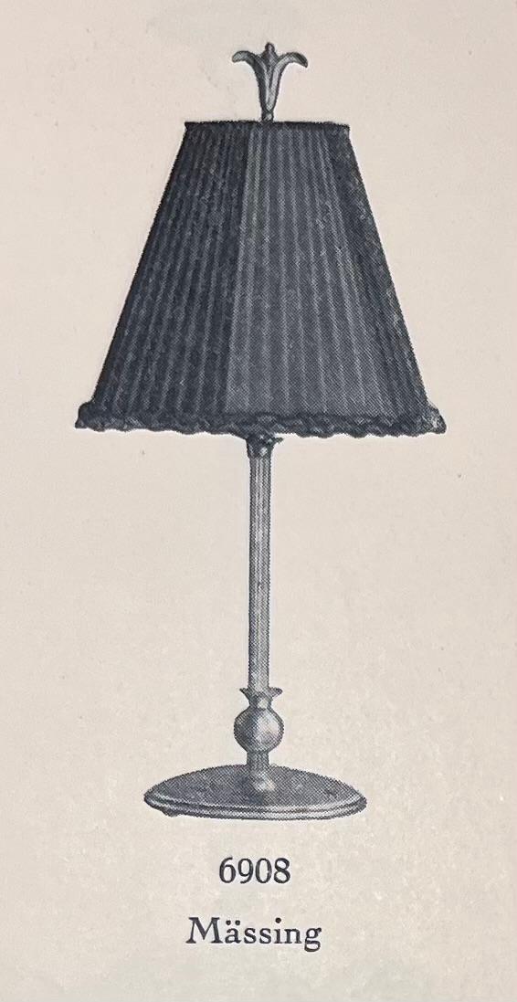 Harald Notini, bordslampor, ett par, Swedish Grace, modell "6908", Arvid Böhlmarks Lampfabrik, Stockholm, 1920-30-tal.