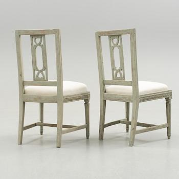 a set of  eight gustavian chairs from around year 1800.