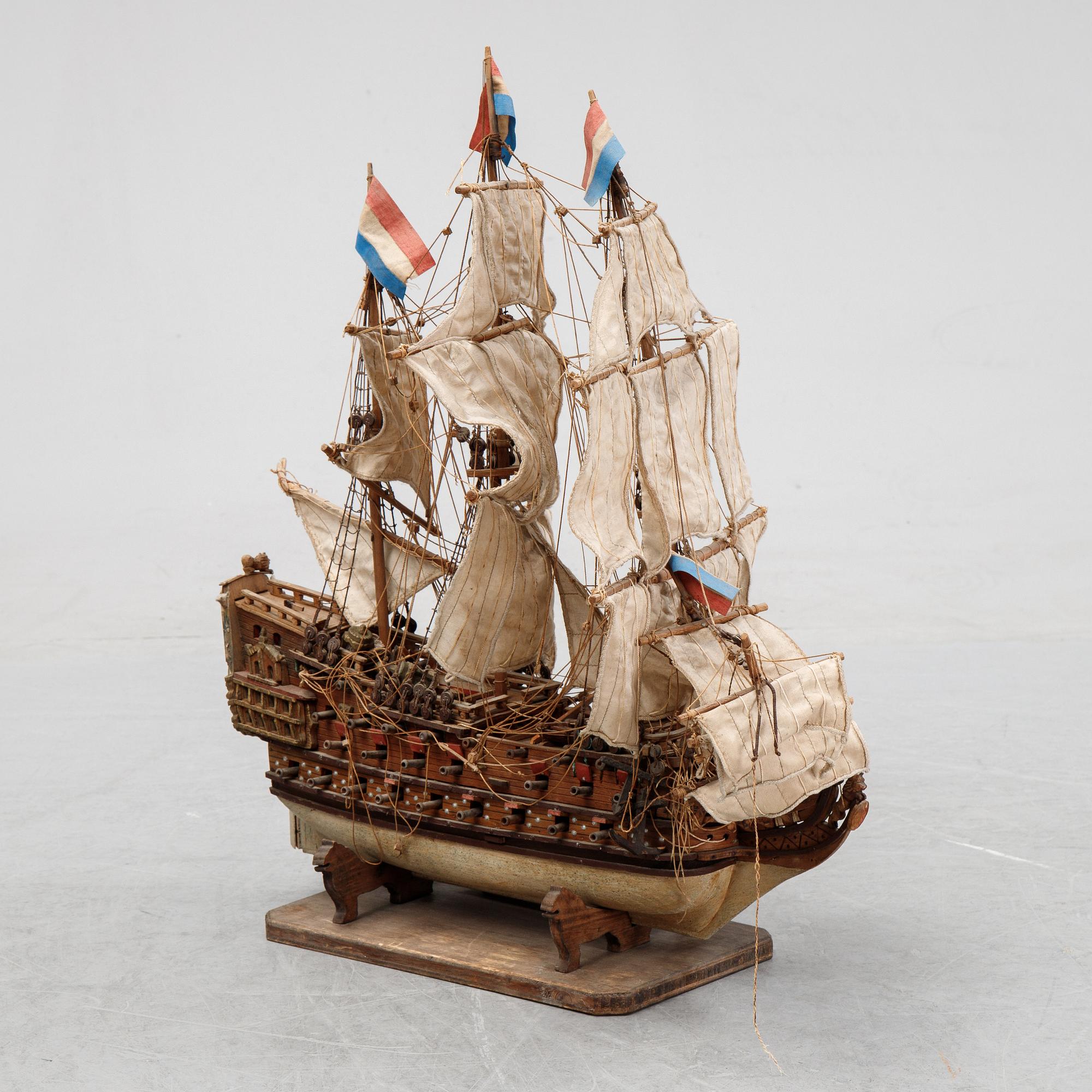 A model of a ship, mid 20th Century.