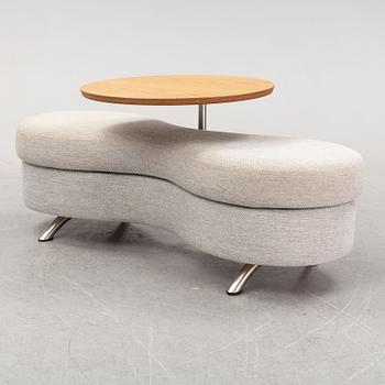 Arild Alnes och Helge Taraldsen, a 'Stream' seat with table, Brunstad, Norway.