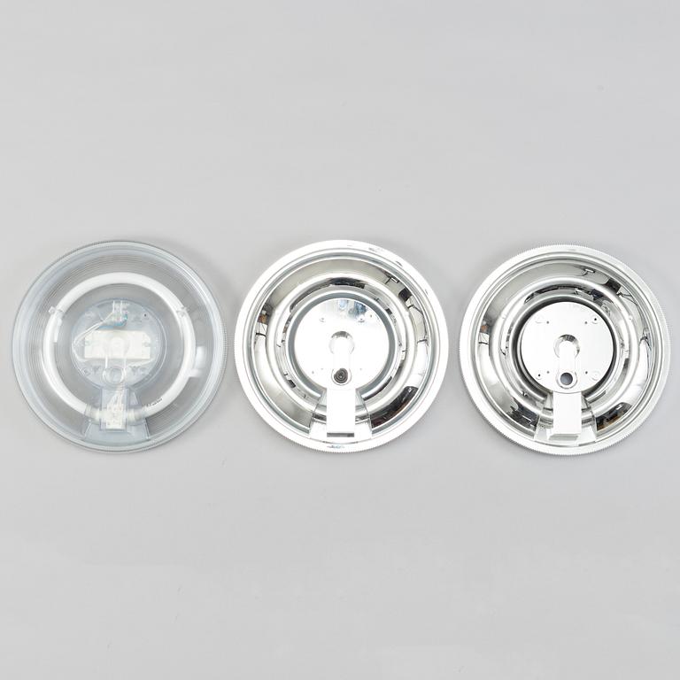 A set of three 'Light disc' wall lights by Alberto Meda & Paolo Rizzato, Luceplan.