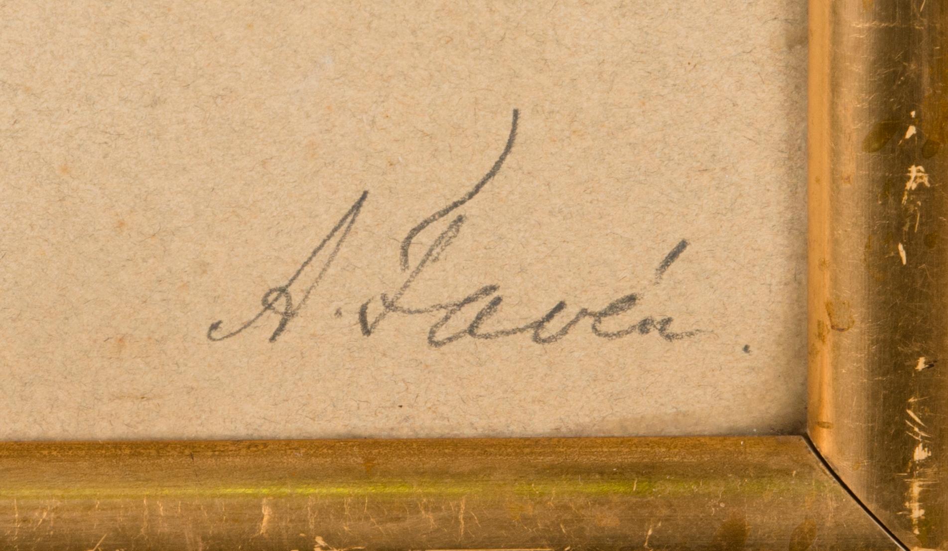 ANTTI FAVÉN, mixed media, signed.