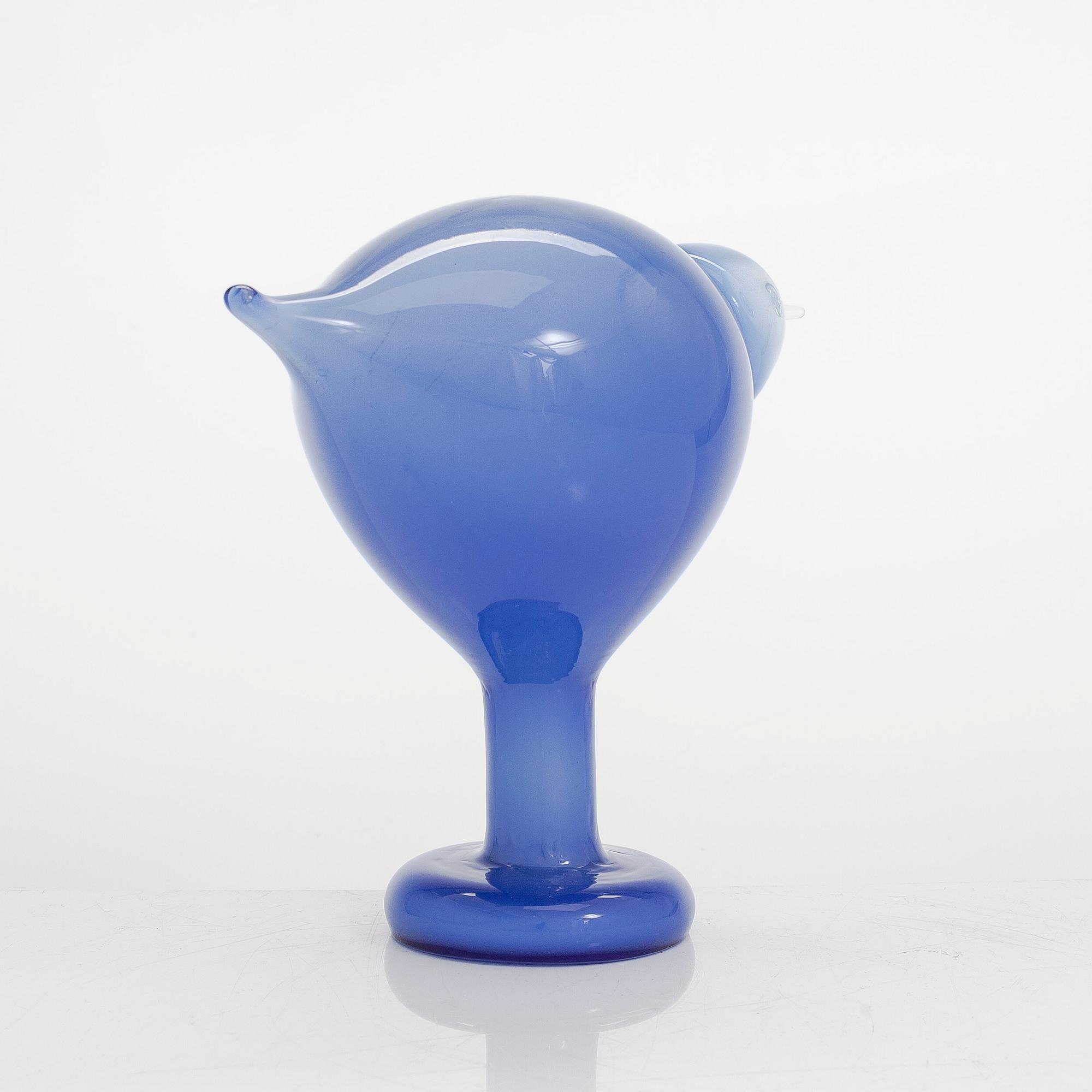 Oiva Toikka, lasilintu, "Suvisirri", signeerattu O. Toikka Nuutajärvi.