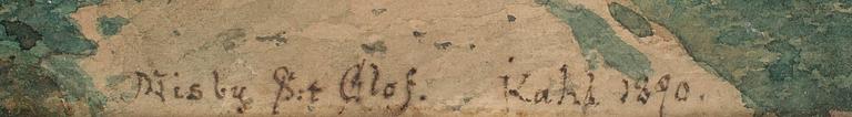 JOHAN KAHL, akvarell, sign o dat 1890.