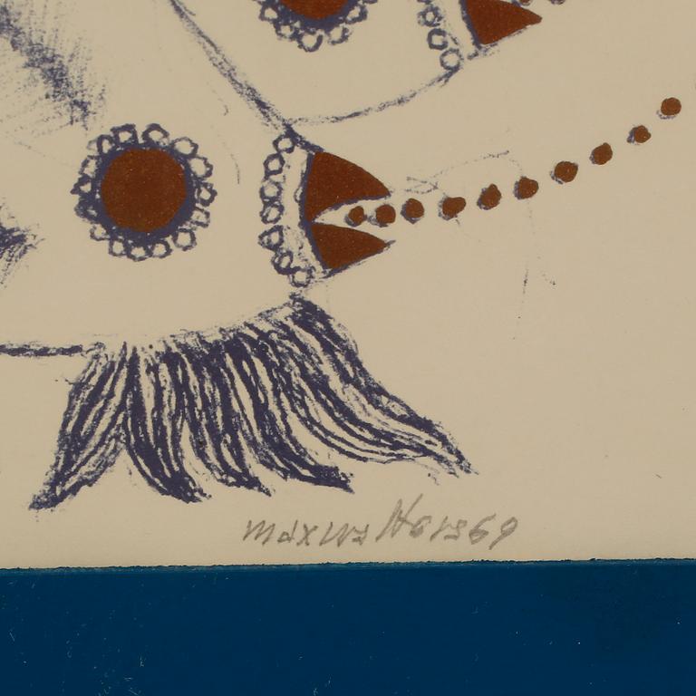MAX WALTER SVANBERG, litografi, signerad och daterad 69.