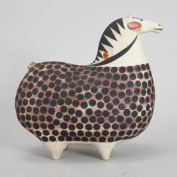 STIG LINDBERG, skulptur, stengods, "Springare", Gustavsberg Studio.