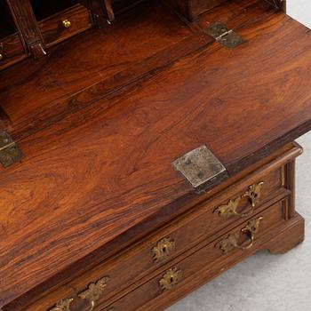 A 18th century walnut secretaire.