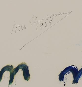 NILS RUNDGREN, "Björnjägaren", blandteknik, sign o dat 1969.