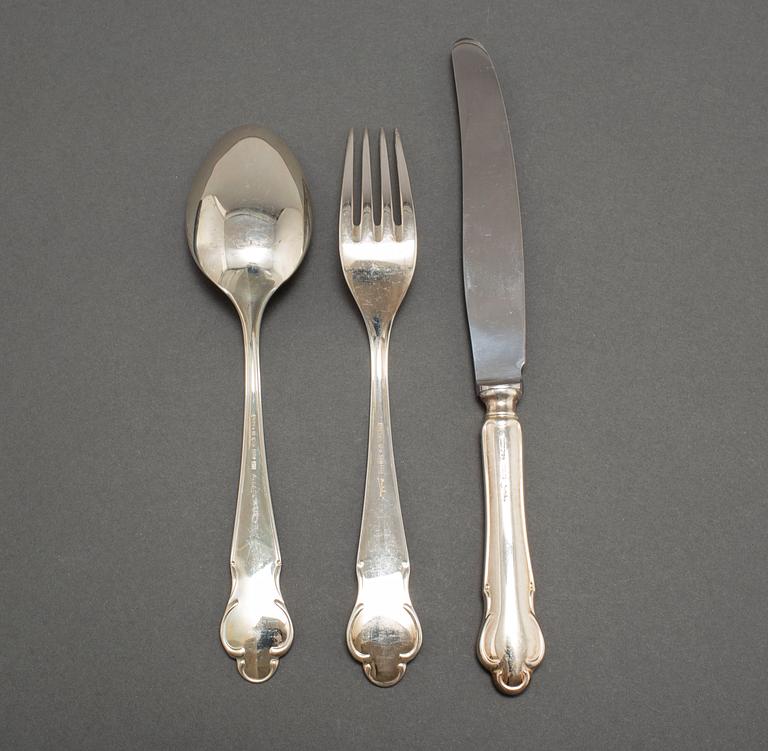 LINUS HOLST, bestick, 18 st, silver. "Disa", Mema. Bl a Lidköping 1991.