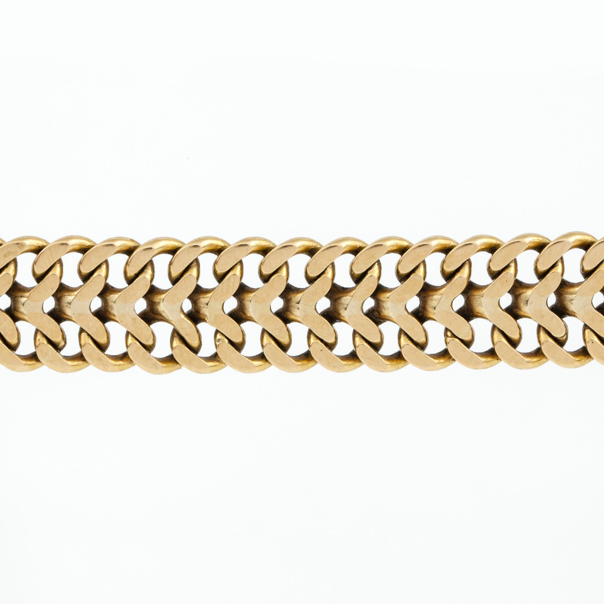 ARMBAND, 18K guld, Firma Lars Börjesson, Stockholm, 1981. Vikt ca 28g.