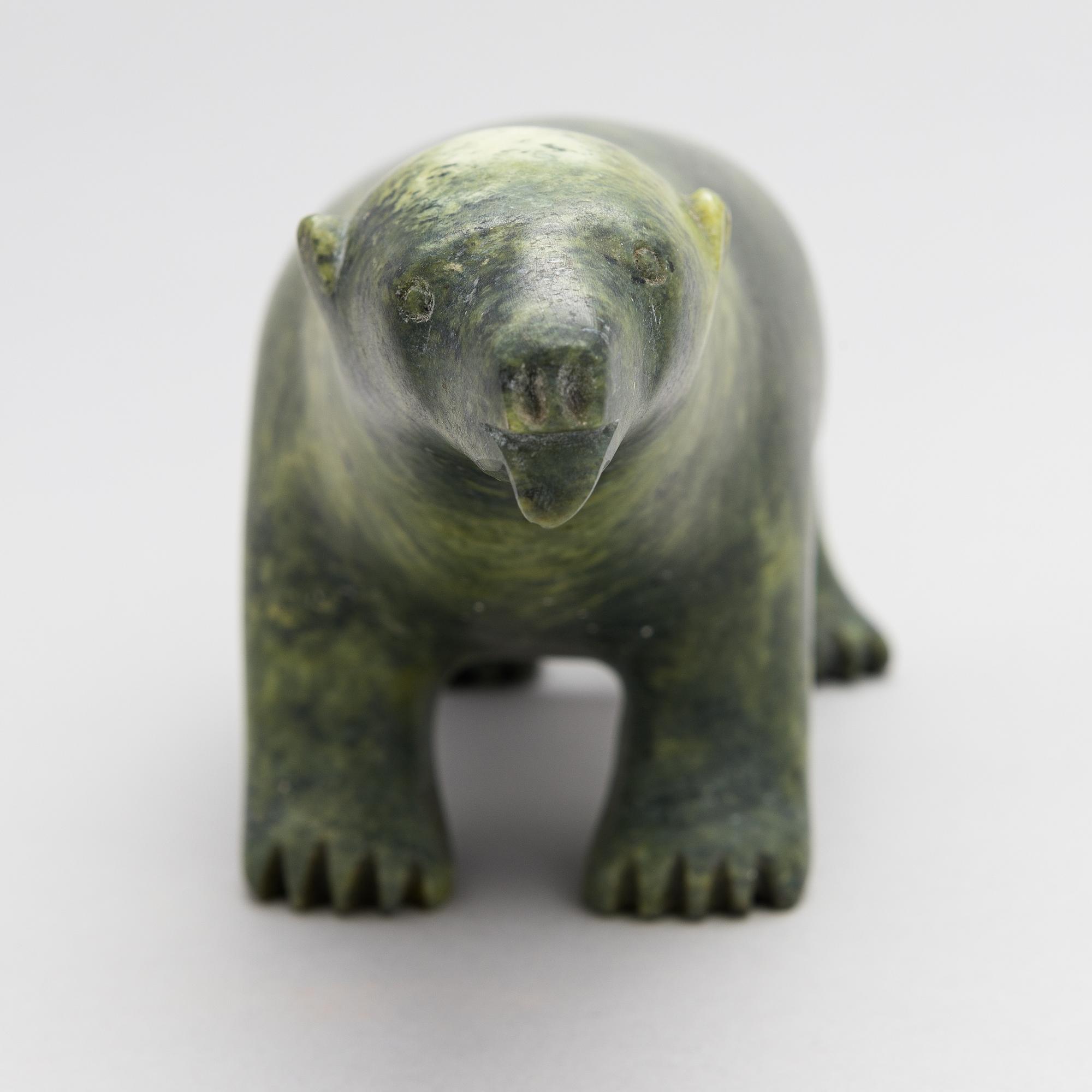 Unknown artist, an inuit soapstone sculpture, signed, 20th century.