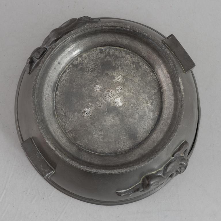 Anna Petrus & Estrid Ericsson, a model 326b pewter bowl, Firma Svenskt Tenn, Sweden, 1927.