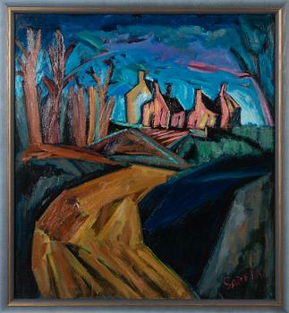 PAAVO SARELLI, oil on board, signed and dated -83.