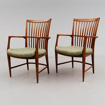 KARMSTOLAR, 1 par, Svenska Möbelfabriken, Bodafors, 1900-talets mitt.