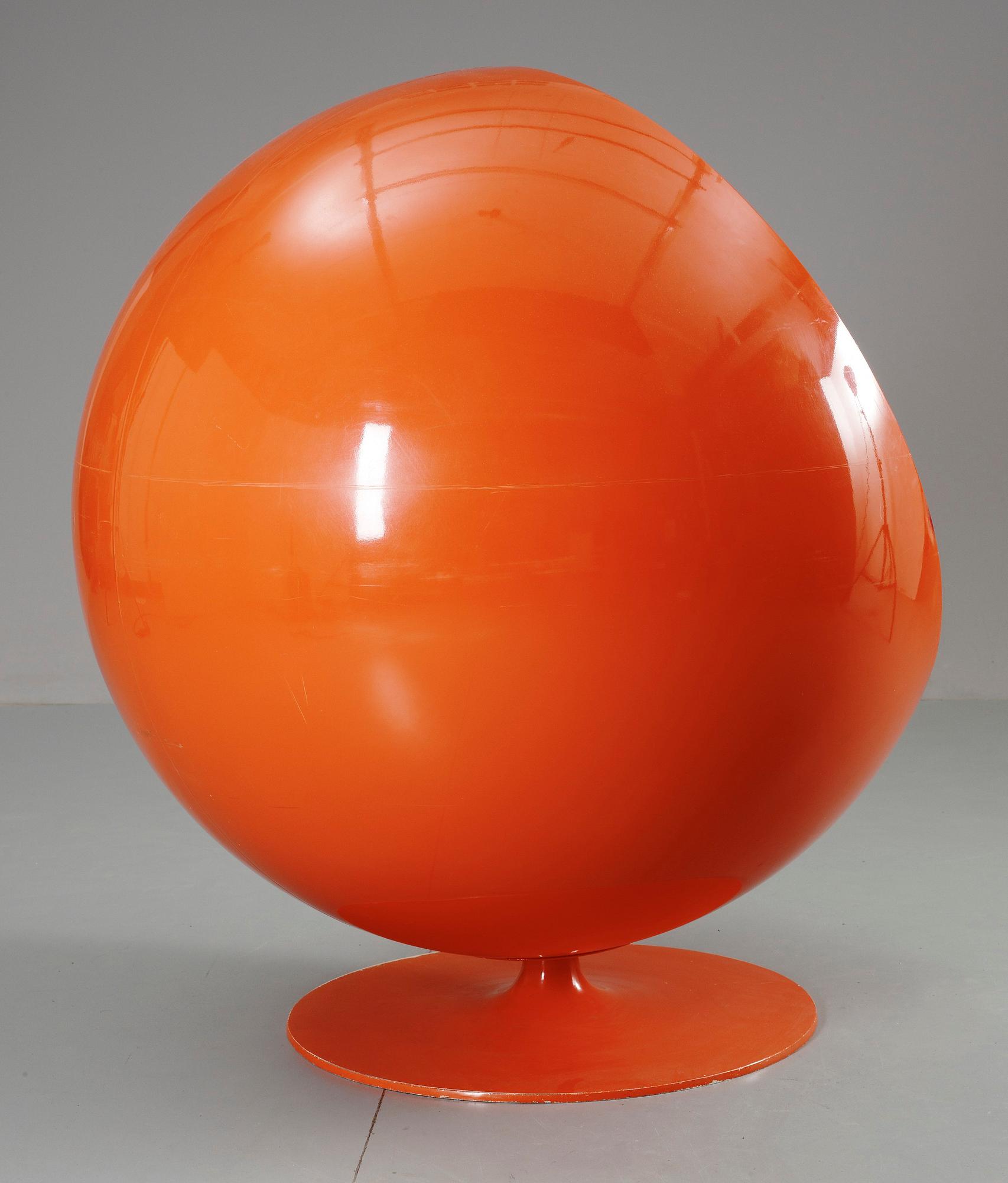 EERO ARNIO, fåtölj, "Åskbollen", för Asko, Finland sannolikt 1960-70-tal.
