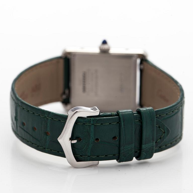 Cartier, Tank Must de Cartier, "Green Lacquered Dial", armbandsur, 33,5 x 25,5 mm.